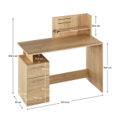 Birou DTD stejar sonoma Platon 121,5x55x109,5 cm