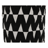 Cos de rufe din textil negru alb Plejo 40x40x50 cm