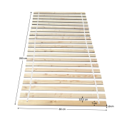 Somiera pat lemn natur 80x200 cm 