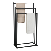 Suport prosoape metal negru Poldo 44x21.5x86 cm