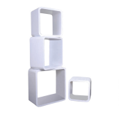 Set 4 etajere mdf alb Dido 41x20x41 cm