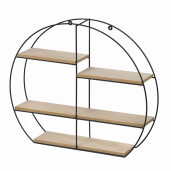 Raft perete natur negru Desio 50x10x42.5 cm