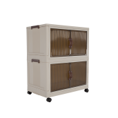 Dulap pliabil alb maro plastic POSA 60,5x38x72 cm