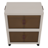 Dulap pliabil alb maro plastic POSA 60,5x38x72 cm