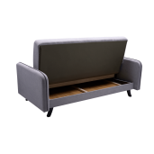 Canapea extensibila cu tapiterie textil gri Primo 206x107x100 ccm