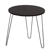 Masuta MDF metal stejar negru Ronin 48x48x48 cm