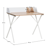 Birou DTD stejar alb Psalmo 90x50x85 cm