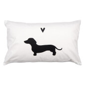 Perna decorativa Catelusi textil alb negru 30x50x4 cm
