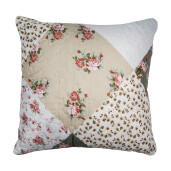Fata perna textil matlasat Flowers 40x40 cm