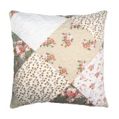 Fata perna textil matlasat Flowers 50x50 cm