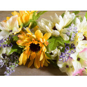 Buchet flori de camp si floarea soarelui Yellow 20 cm