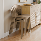 Scaun stivuibil plastic bej Radana 44x47x77 cm