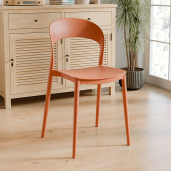 Scaun stivuibil plastic portocaliu Radana 44x47x77 cm