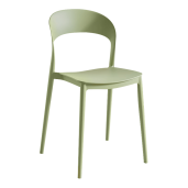 Scaun stivuibil plastic verde Radana 44x47x77 cm
