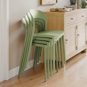 Scaun stivuibil plastic verde Radana 44x47x77 cm