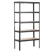 Raft pardoseala mdf stejar metal negru Radman 90x40x180 cm