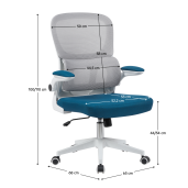 Scaun birou rotativ pivotant multicolor Ramiro 65x68x100-110 cm