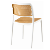 Scaun stivuibil alb bej Ravid 47x55x81.5 cm 