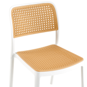 Scaun stivuibil alb bej Ravid 47x55x81.5 cm 
