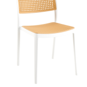 Scaun stivuibil alb bej Ravid 47x55x81.5 cm 