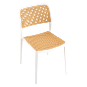 Scaun stivuibil alb bej Ravid 47x55x81.5 cm 