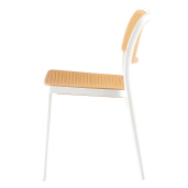 Scaun stivuibil alb bej Ravid 47x55x81.5 cm 