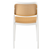 Scaun stivuibil alb bej Ravid 47x55x81.5 cm 