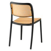 Scaun stivuibil negru bej Ravid 47x55x81.5 cm