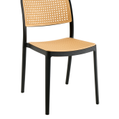 Scaun stivuibil negru bej Ravid 47x55x81.5 cm