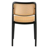 Scaun stivuibil negru bej Ravid 47x55x81.5 cm