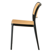 Scaun stivuibil negru bej Ravid 47x55x81.5 cm