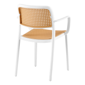 Scaun stivuibil alb bej Ravid 58x55x81.5 cm