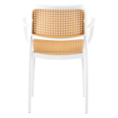 Scaun stivuibil alb bej Ravid 58x55x81.5 cm