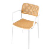 Scaun stivuibil alb bej Ravid 58x55x81.5 cm