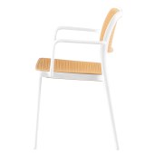 Scaun stivuibil alb bej Ravid 58x55x81.5 cm