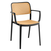 Scaun stivuibil negru bej Ravid 58x55x81.5 cm
