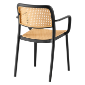 Scaun stivuibil negru bej Ravid 58x55x81.5 cm