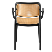 Scaun stivuibil negru bej Ravid 58x55x81.5 cm
