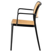 Scaun stivuibil negru bej Ravid 58x55x81.5 cm