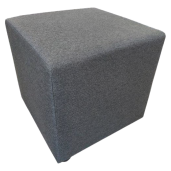 Taburet textil gri Regor 40x40x39 cm