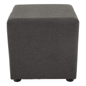 Taburet textil gri-maro Regor 40x40x39 cm