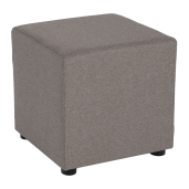 Taburet textil gri-bej Regor 40x40x39 cm