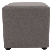 Taburet textil gri-bej Regor 40x40x39 cm