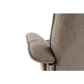 Fotoliu relaxare cu suport pentru picioare tapiterie maro gri Lerato 78x70x95 cm