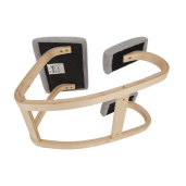 Scaun birou ergonomic tapiterie gri lemn natur Renar 50x72x53 cm
