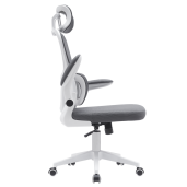 Scaun birou gri alb Renard 65x65x122-132 cm