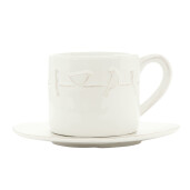 Ceasca ceramica alba 12x8x7 cm, 15 cm, 200 ml