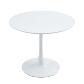 Masa dining MDF metal alb mat Reventon 80x74 cm