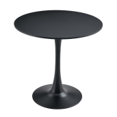 Masa rotunda sufragerie mdf infoliat negru Reventon 80x74 cm
