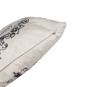 Fata perna textil bej negru Gaina 45x45 cm